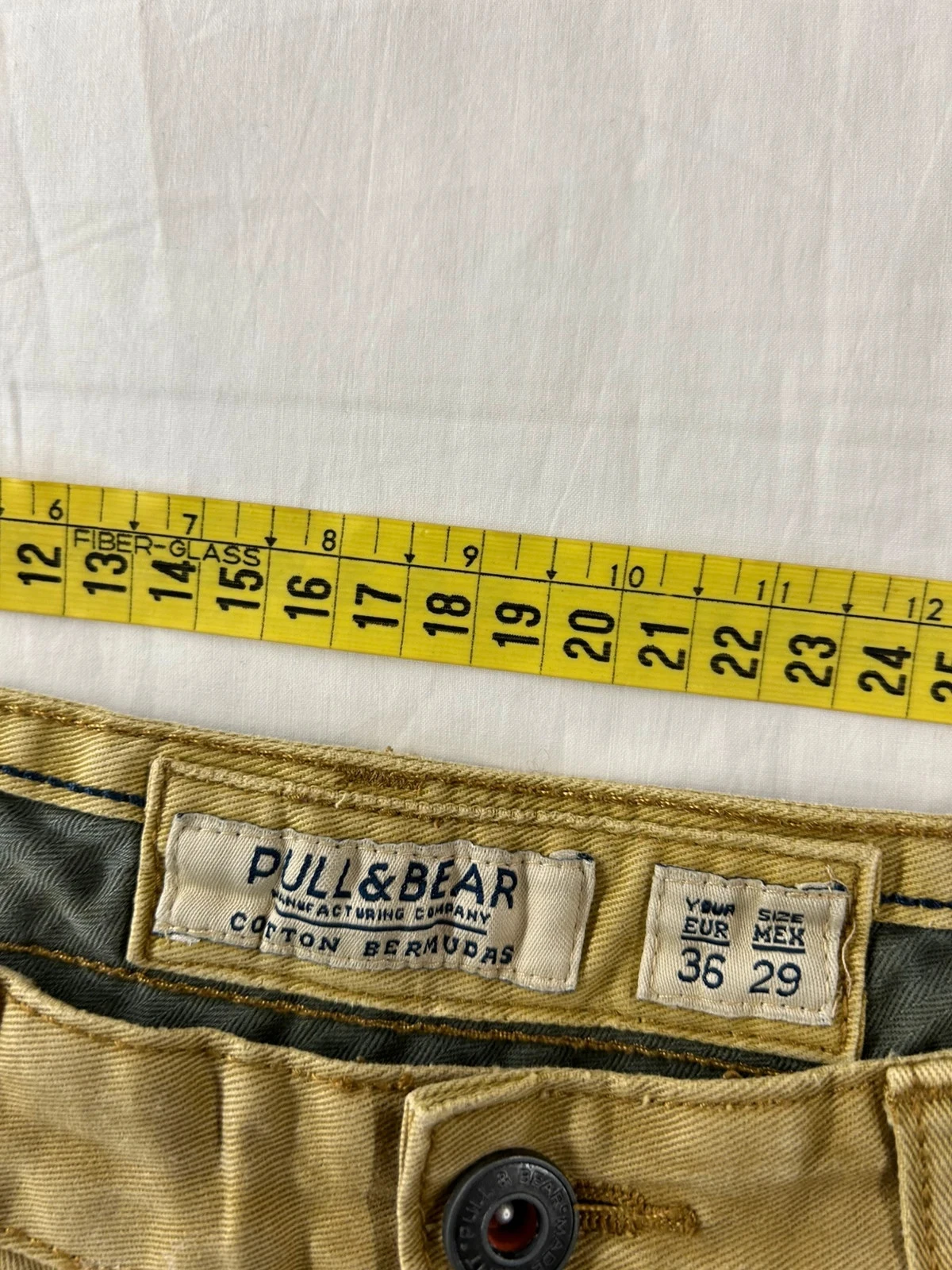 Short em jeans bege mostarda Pull &Bear – photo 4